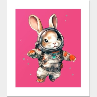 Cute Galaxy Bunny Posters and Art